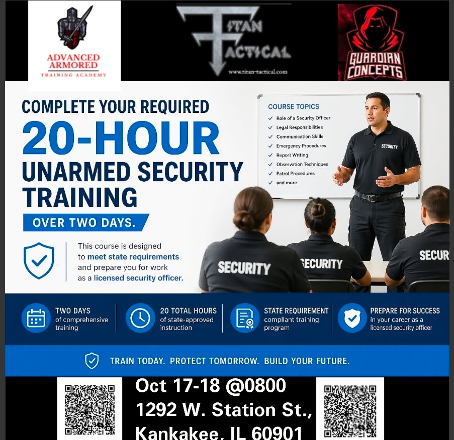 Illinois 20-Hour Unarmed Security Training